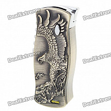 Eagle Pattern Butane Jet Torch Lighter with Folding Knife