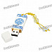Cool Porcelain Style USB 2.0 Flash Drive - White + Blue (2GB)