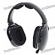 USB Rechargeable Hi-Fi Headphone Sports MP3 Player with FM Radio & Microphone - Black (TF Card Slot)