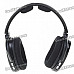 USB Rechargeable Hi-Fi Headphone Sports MP3 Player with FM Radio & Microphone - Black (TF Card Slot)