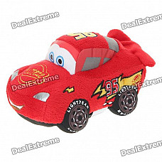 Cars Figure Soft Plush Toy with Suction Cup - Red
