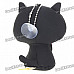 Mini Cat Couple Figure Toy with Suction Cups - White + Black (Pair)