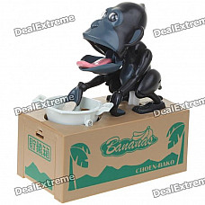 Robotic Chimps Money Coin Bank - Black (2 x AA)