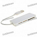 USB 2.0 XD/SD/MS/M2/TF SDHC Card Reader - White (Max. 8GB)