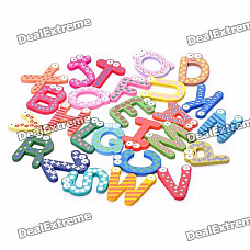 Colorful A-Z 26 Alphabet Letter Wooden Fridge Magnet Toy