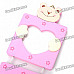 Cute Bear 3-Picture Wooden Hanging Photo Frame - Pink (8*7cm)