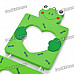 Cute Frog 3-Picture Wooden Hanging Photo Frame - Green (8*7cm)