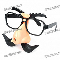 Funny Wind-Up Moving Eyebrows and Mustache Glasses