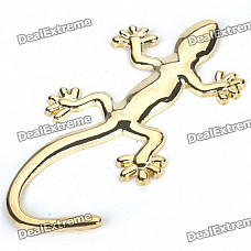 Gecko Style Metal Sticker - Golden