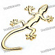 Gecko Style Metal Sticker - Golden