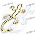 Gecko Style Metal Sticker - Golden