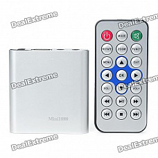 Mini 1080P Full HD Media Player with YPbPr/AV/Optical/HDMI/USB HOST/SD - Silver