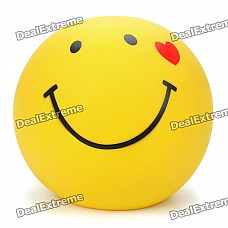 Smile Face Style Coin Bank - Yellow