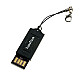 Smallest Slide-out TransFlash MSD USB 2.0 Card Reader Keychain