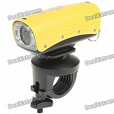 RD32 5.0 Mega Pixels HD 720P Waterproof Action Video Camera with 8-LED Night Vision - Yellow (TF)