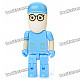 Cute Cartoon Robot Figure Style USB 2.0 Flash/Jump Drive - Blue (4GB)