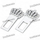 Stylish Crown Universal Stainless Steel Safety Seat Belt Buckles (Pair)