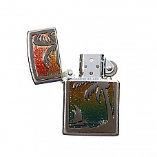 Metallic Oil Lighter with Tropical Summer Night Design