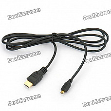 Gold Plated 1080P V1.4 HDMI Male to Micro HDMI Male Shielded Connection Cable (172CM-Length)