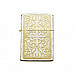 Metallic Oil Lighter with Golden Line Stained Glass Design