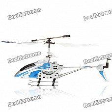 S105G Rechargeable 3-CH R/C Helicopter w/ Gyroscope - White + Blue (IR Remote/6 x AA)