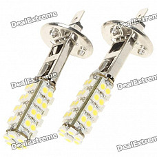 H1 2.5W 6500K 160-Lumen 38x3528 SMD LED White Fog Lights for Car (Pair/DC 12V)