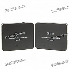 Wireless Audio Adapter Box Transmitter & Receiver - Black