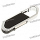 Carabiner Clip Style USB 2.0 USB Flash Drive - Black + Silver (16GB)