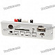 MP3 Hardware Decoder w/ Remote Controller/USB/Mini USB/SD Slot - Silver (3.7V)