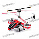 Rechargeable 4-CH R/C Helicopter w/ Gyroscope - Red + Black (IR Remote/6 x AA)