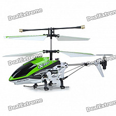 Rechargeable 3-CH R/C Helicopter w/ Gyroscope - Green + Black (IR Remote/6 x AA)