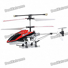 Rechargeable 3-CH R/C Helicopter w/ Gyroscope - Red + Black (IR Remote/6 x AA)