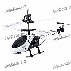 Iphone/Ipod Touch/Ipad Controlled Rechargeable 3-CH R/C I-Helicopter w/ Gyroscope - White + Black