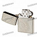 Genuine Zippo Flowers Pattern Fuel Copper Fluid Lighter - Silver