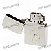 Genuine Zippo Fire Pattern Fuel Copper Fluid Lighter - Silver