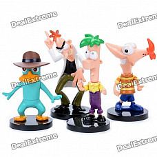 Set of 4 Phineas and Ferb Figure Toys (Assorted Style)