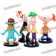 Set of 4 Phineas and Ferb Figure Toys (Assorted Style)