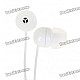 Stylish In-Ear Earphone for MP3/MP4/Cell Phone - White (3.5MM Jack)