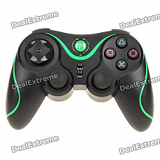 Rechargeable DualShock Bluetooth Wireless SIXAXIS Controller for PS3 (Black + Green)