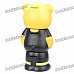 Cute Bear Toy Detachable Coin Bank - Yellow + Black