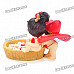 Cute Chinese Style Couple's Resin Display Toy Doll - Washing Cloth