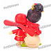 Cute Chinese Style Couple's Resin Display Toy Doll - Sitting on Peaches