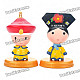 Cute Chinese Style Couple's Resin Display Toy Doll - Emperor and Empress