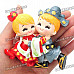 Cute Korean Style Couple's Resin Display Toy Doll - Hugging Bride and Bridegroom