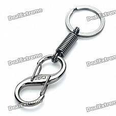 Stylish Zinc Alloy S Carabiner Keychain - Grey