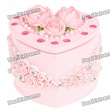 Resin Wedding Couple Jewelry Box - Pink