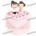 Resin Wedding Couple Jewelry Box - Pink