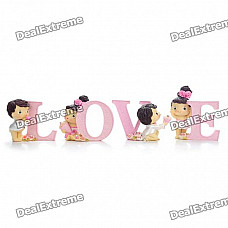 Valentine's Day Gift - Resin Love Desk Doll Ornaments (4-Piece Pack)