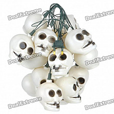 Halloween 16-Skull Style Colorful Flashing String Light (220V)