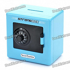 Mini 2-Digit PIN Combination Safe Coin Bank - Blue